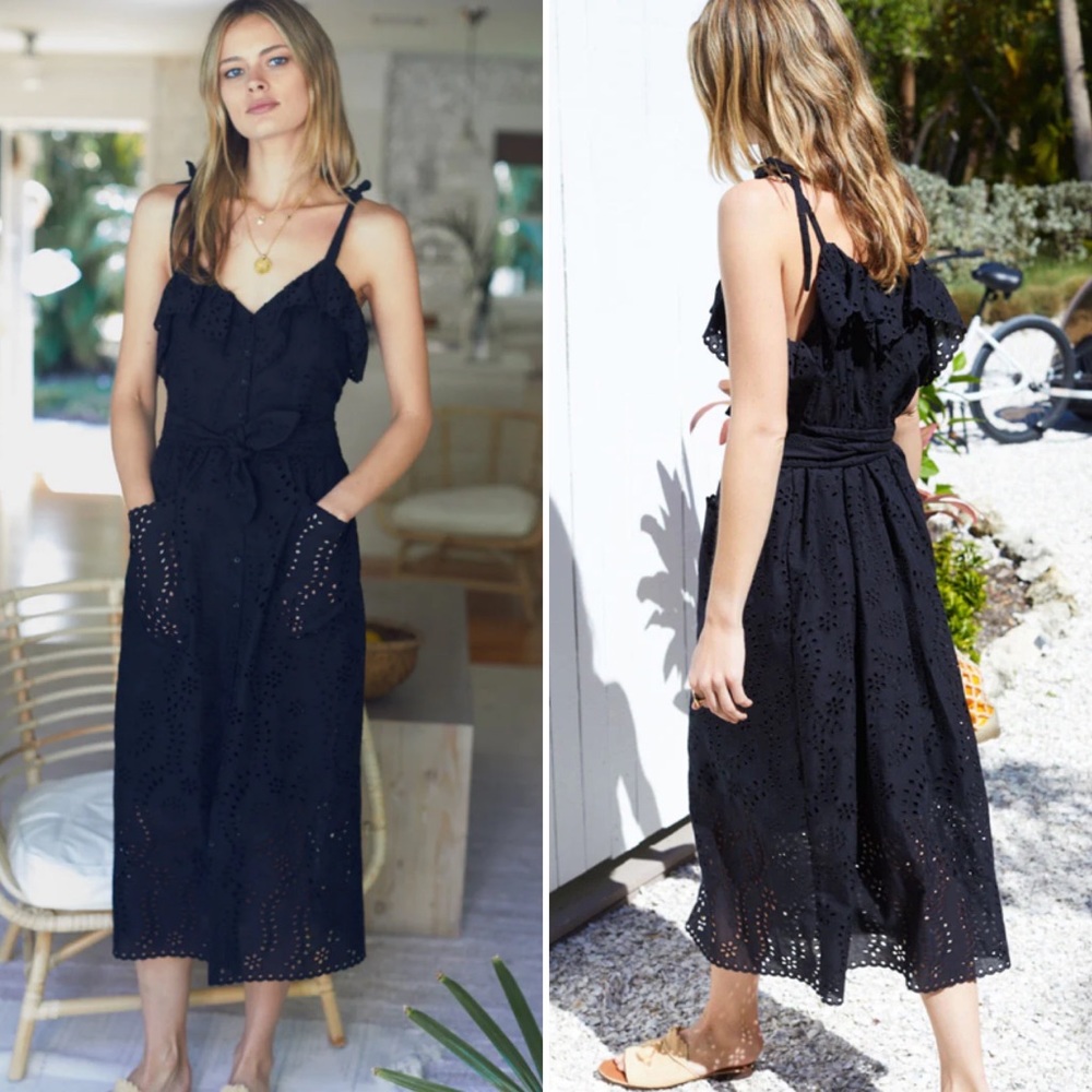NWT Emerson Fry Meadow Sundress Black Eyelet - Size Small - Picture 2 of 7